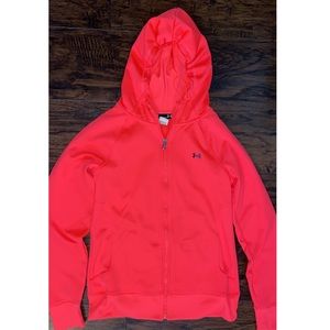 UNDER ARMOUR JACKET SIZE M orange color
